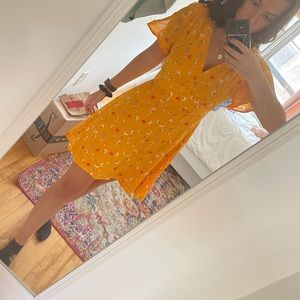 Madewell Yellow Summer Mini Dress